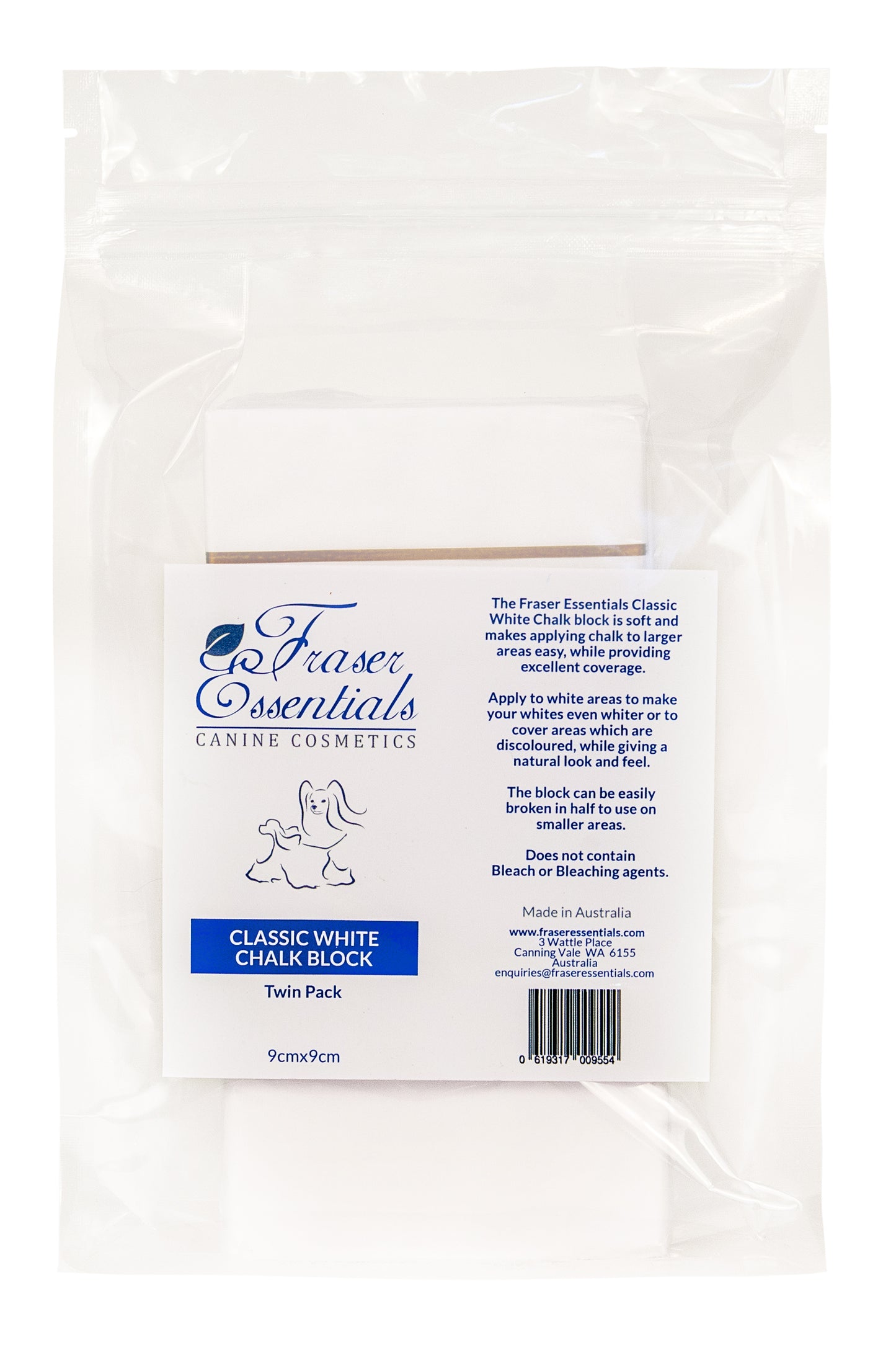 Fraser Essentials Classic White Chalk Block - Twin Pack